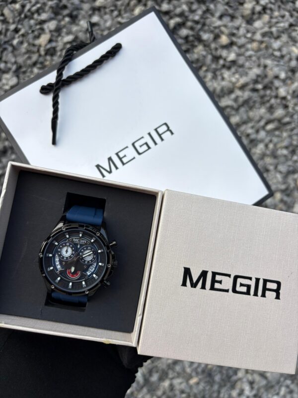 MEGIR 2248 Quartz Chronograph Men’s Watch – Military Style Waterproof Wristwatch with Luminous Hands & Silicone Strap
